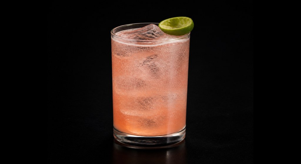Shark's Tooth No.1 (Trader Vic's) cocktail on a dark studio background