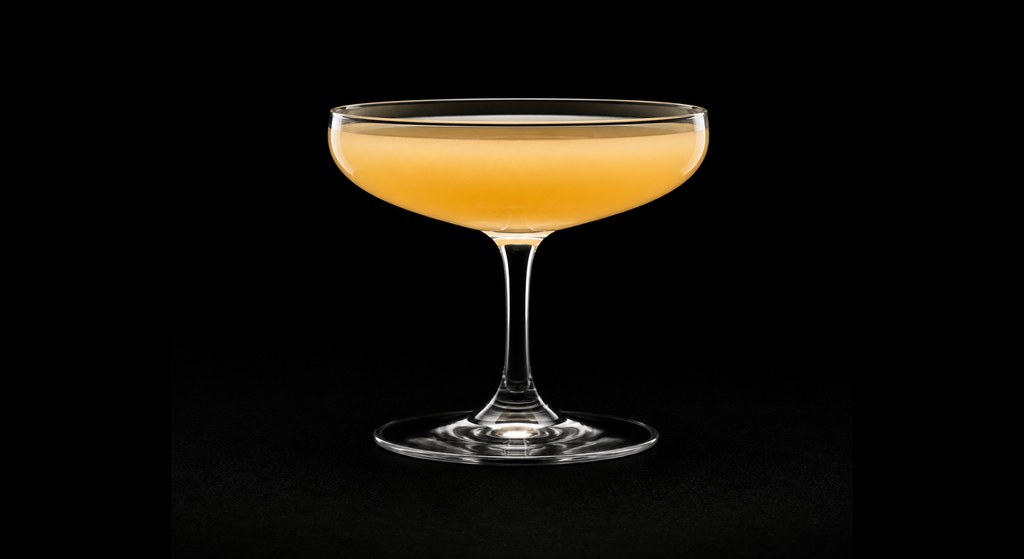 Sherry Valance cocktail on a dark studio background