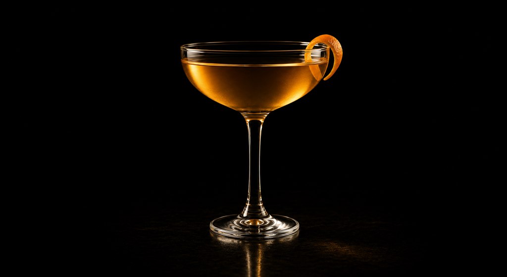 Sidecar cocktail on a black background