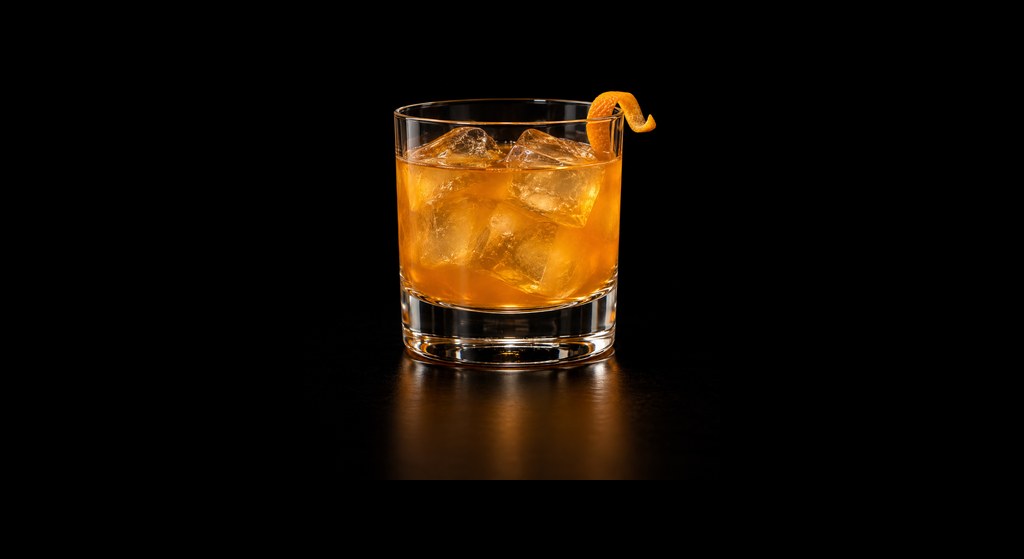 Silent Seven cocktail on a dark studio background