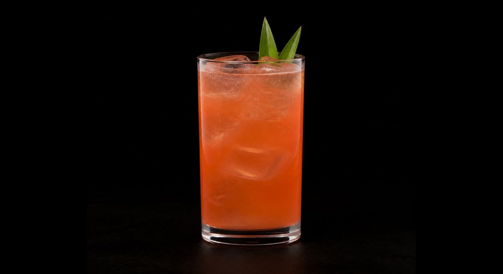 Sixth Hour cocktail on a dark studio background