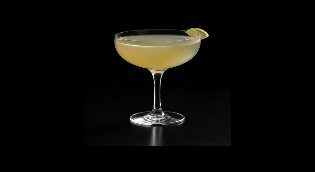 Smokestack Lightning cocktail on a dark studio background