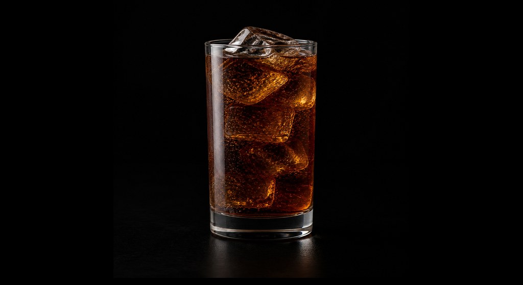 Smoky Cokey cocktail on a dark studio background