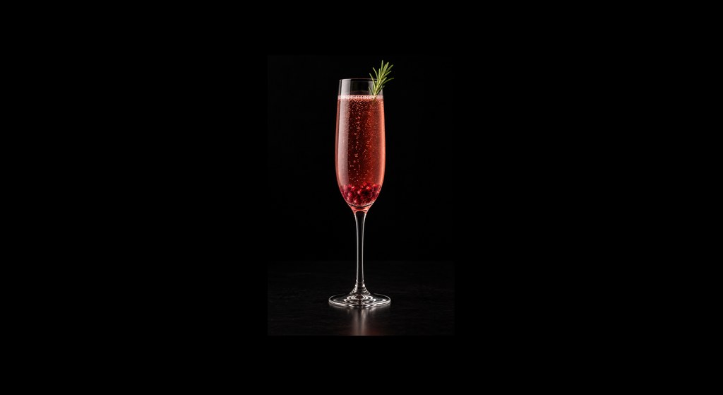 So This Is Christmas cocktail on a dark studio background
