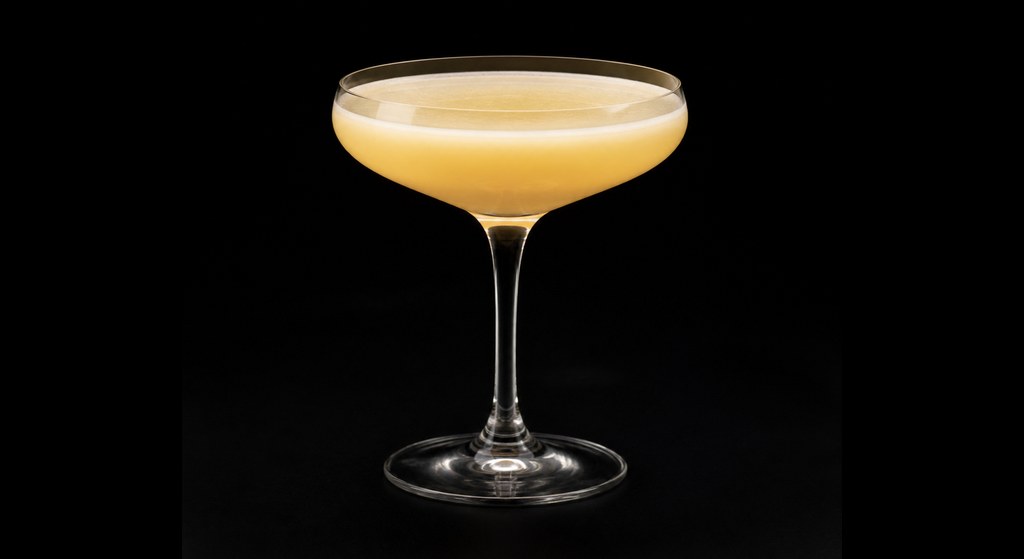 Space Cowboy cocktail on a dark studio background