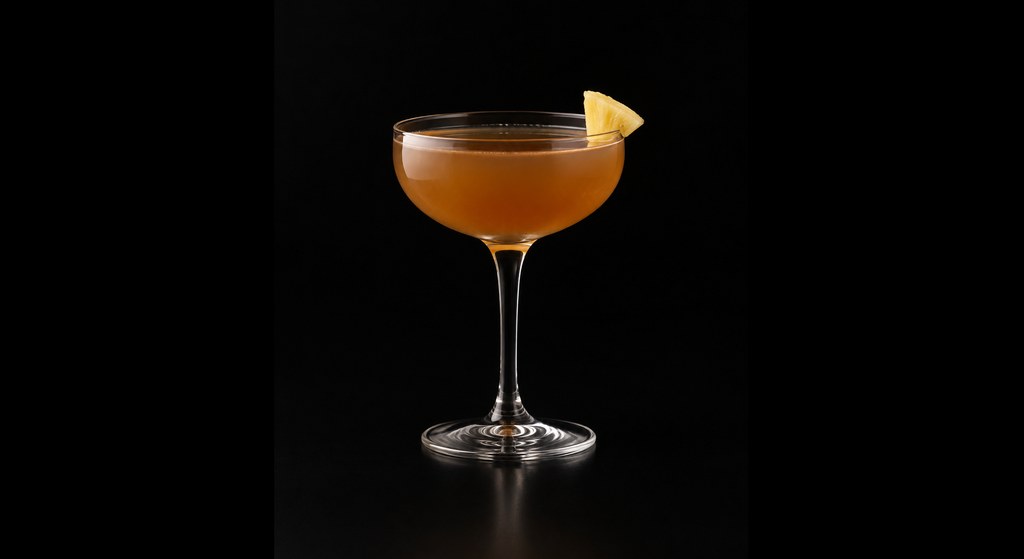 Spark Plug cocktail on a dark studio background