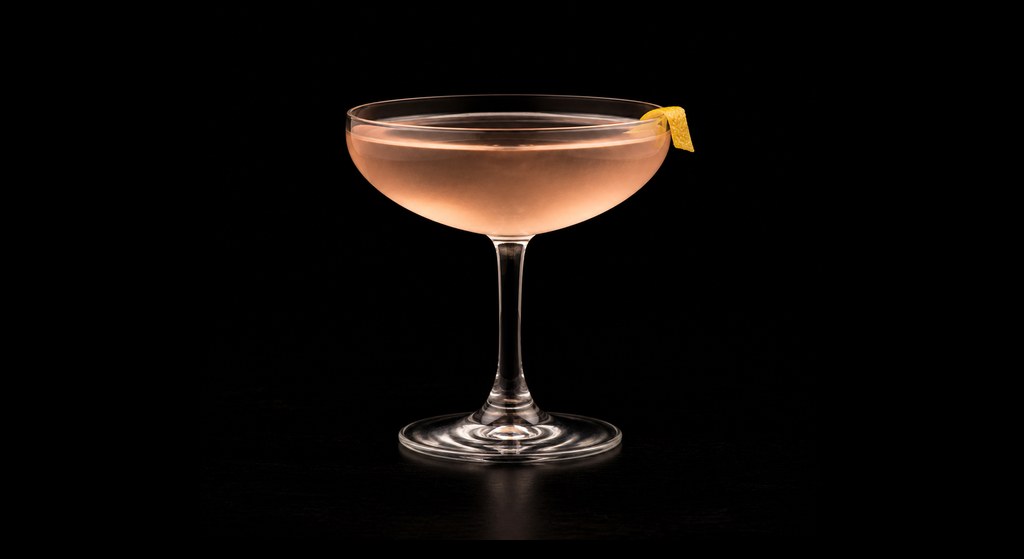 Special Brew Martini cocktail on a dark studio background