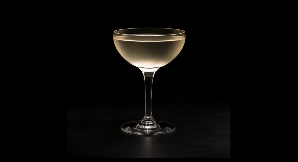 Spyglass cocktail on a dark studio background