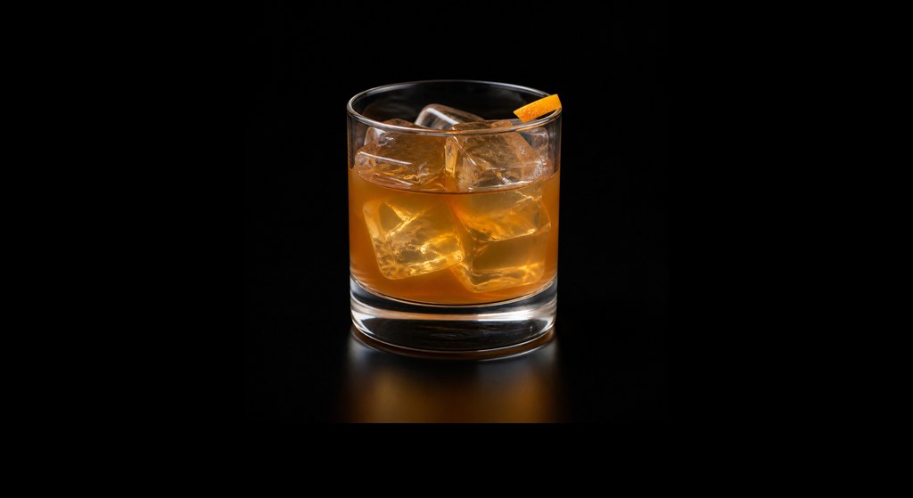 St Lawrence cocktail on a dark studio background