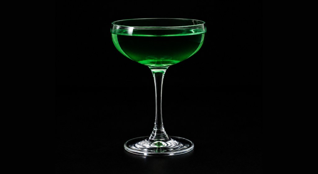 St. Patrick's Day Cocktail cocktail on a dark studio background