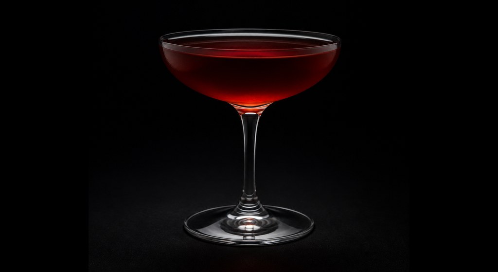 Suburban cocktail on a dark studio background