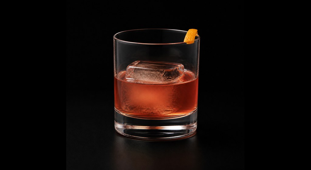 Super Seedy cocktail on a dark studio background