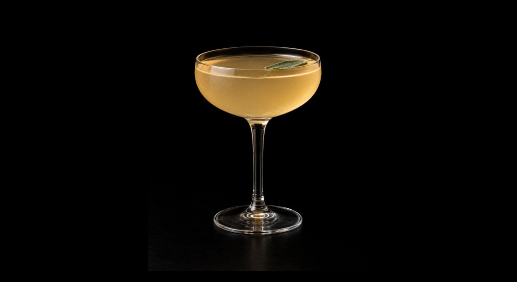Take a Hike cocktail on a dark studio background