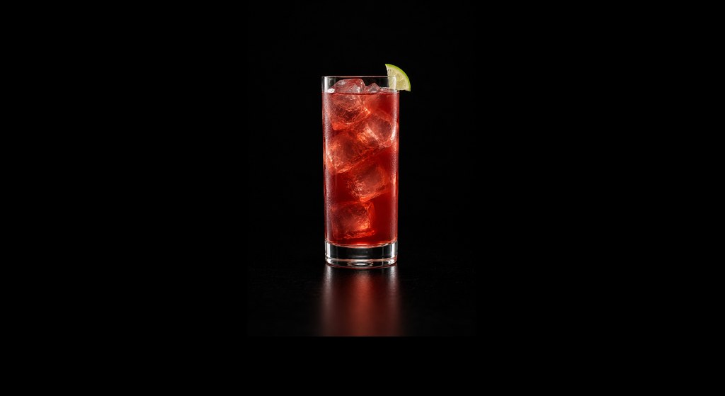 Tennessee Rush cocktail on a dark studio background