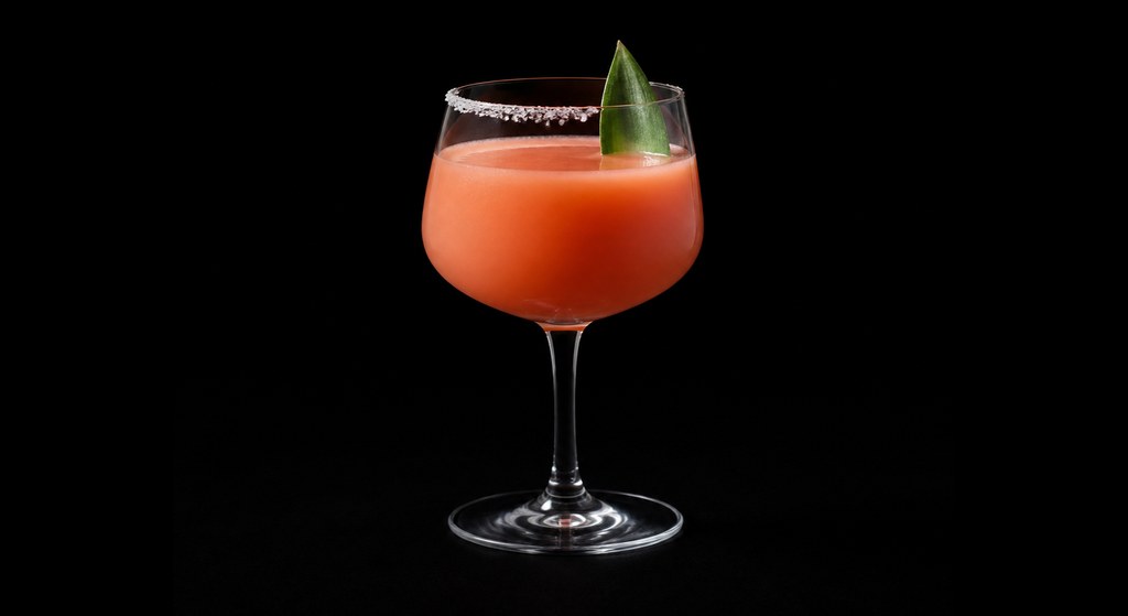 Tequila for Christmas cocktail on a dark studio background
