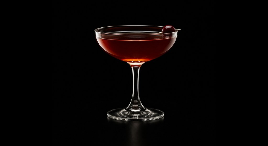 Tetra Tinton cocktail on a dark studio background