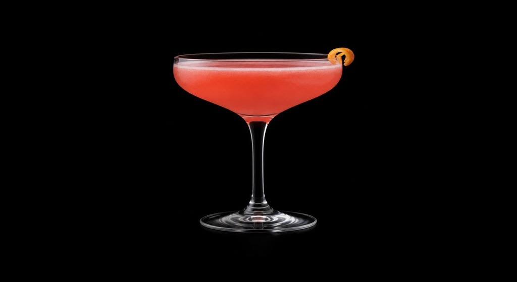 The Blinker cocktail on a dark studio background