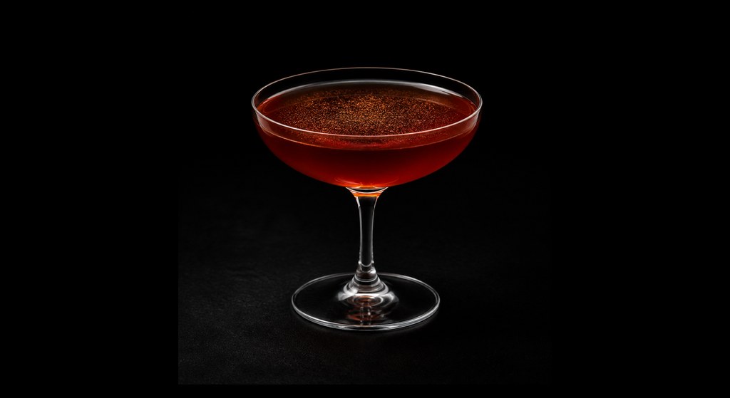 The Entwistle cocktail on a dark studio background