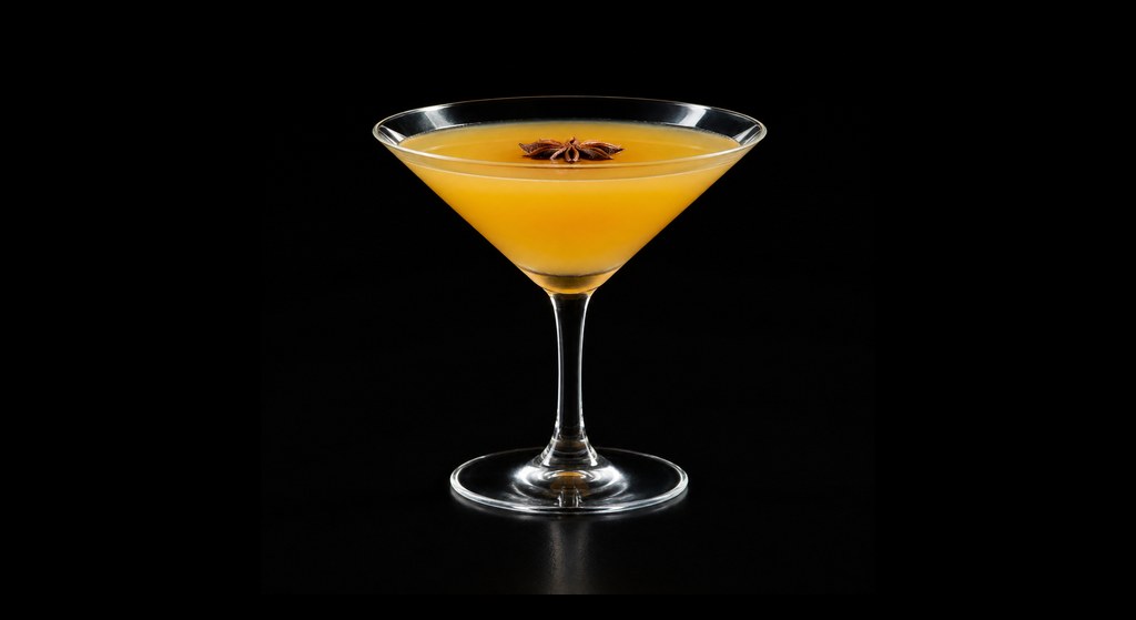 The Heritage cocktail on a dark studio background