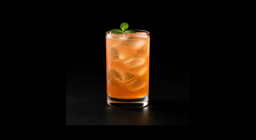 The Opening Act cocktail on a dark studio background