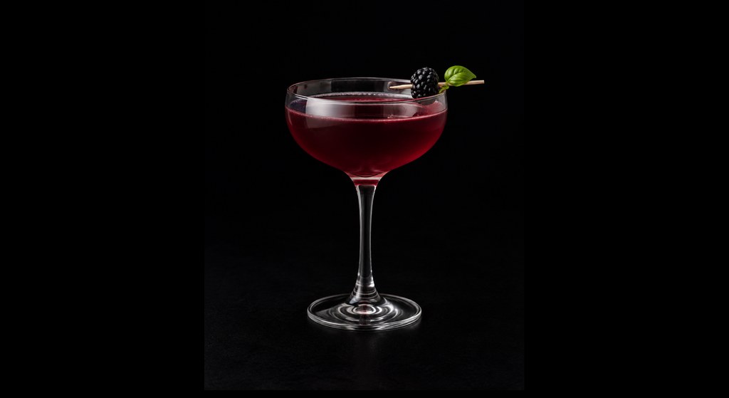 The Palace of Versailles cocktail on a dark studio background