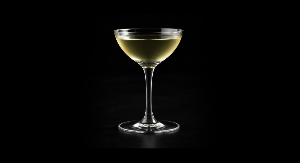 The Scenic Route cocktail on a dark studio background