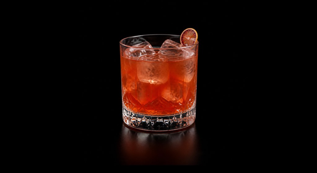 There It Is... cocktail on a dark studio background