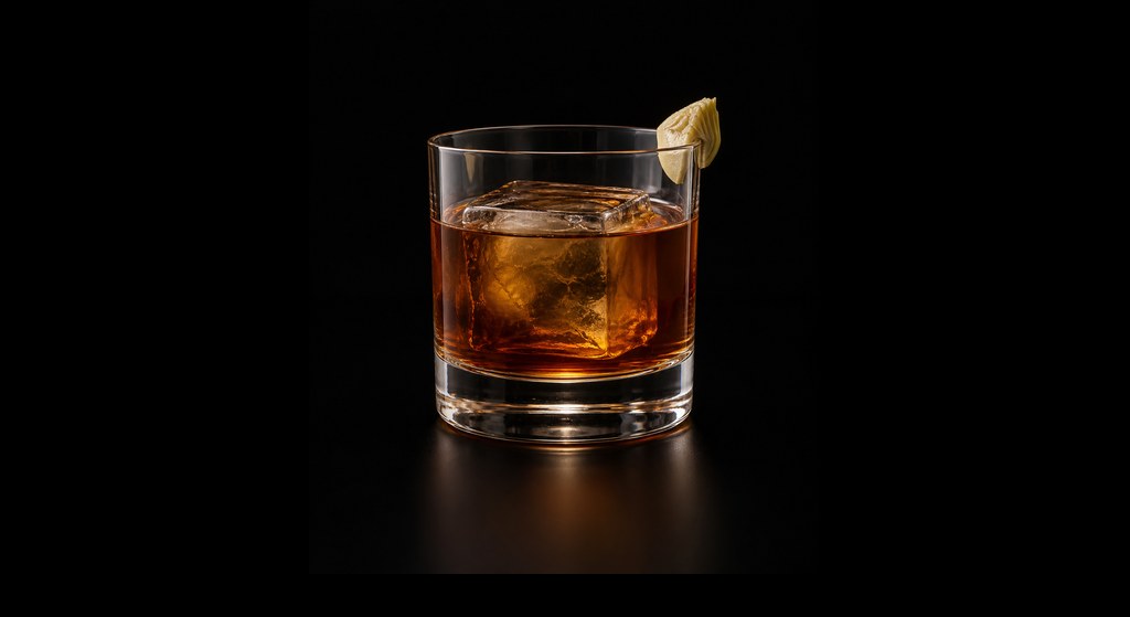 Three Blind Mice cocktail on a dark studio background