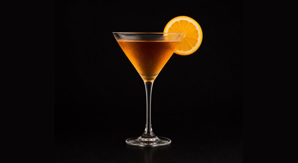 Tipperary cocktail on a dark studio background
