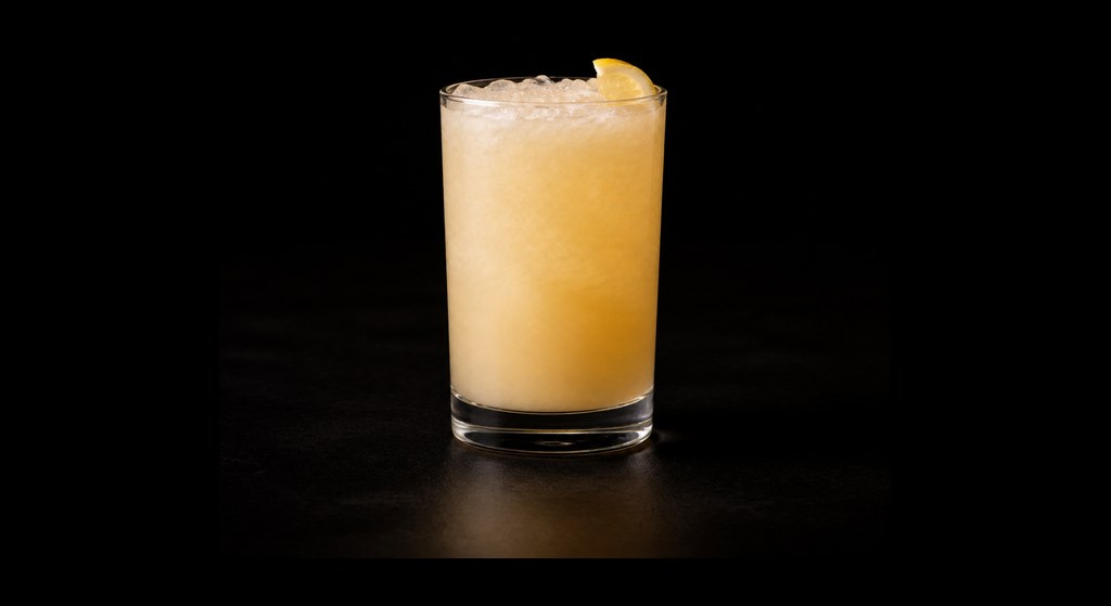 Tradewinds cocktail on a dark studio background