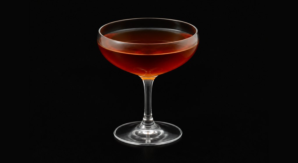 Trinity Cocktail cocktail on a dark studio background