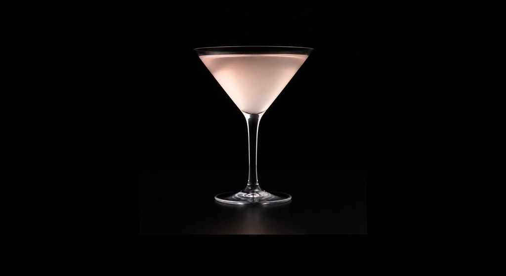Trust Fall cocktail on a dark studio background