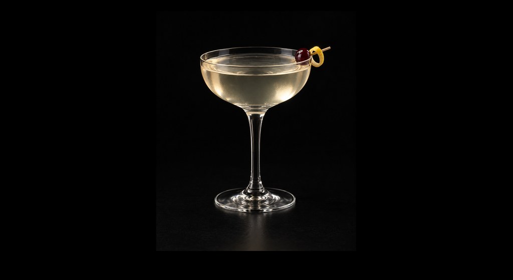 Tuxedo Cocktail Original cocktail on a dark studio background