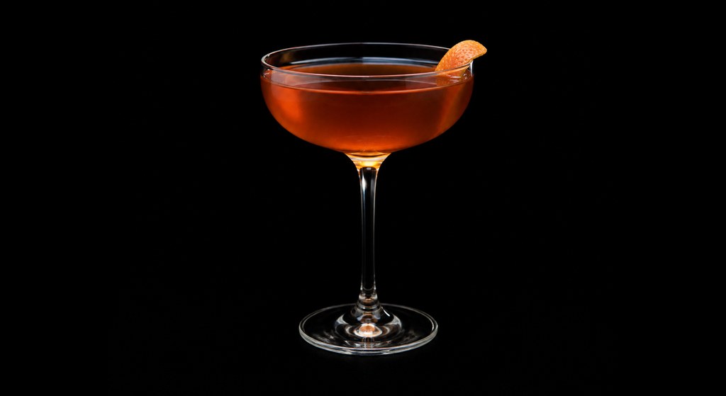 Urban Anxiety cocktail on a dark studio background