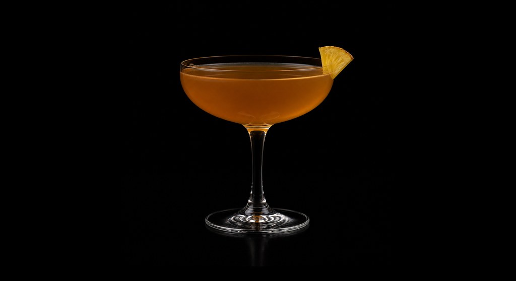 USS Wondrich cocktail on a dark studio background
