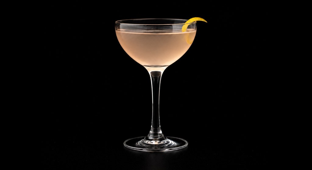 Velvet Jumpsuit cocktail on a dark studio background