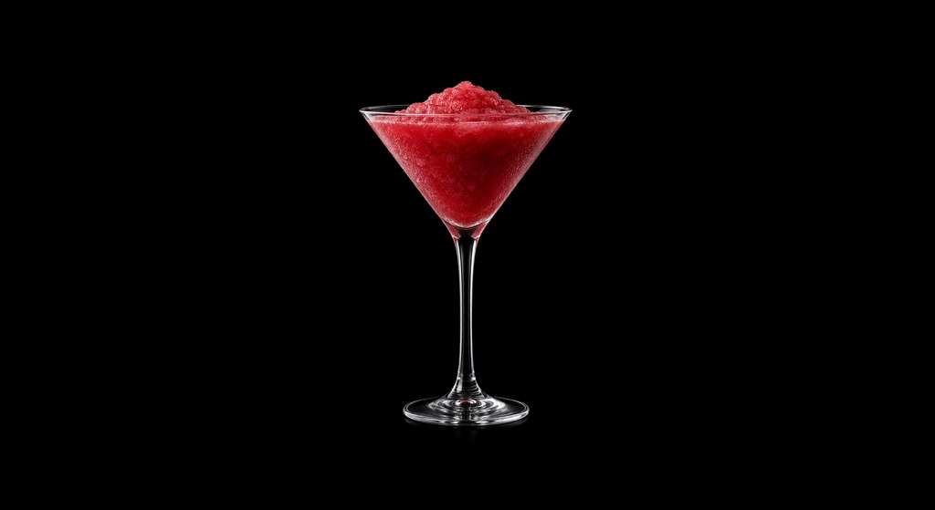 Virgin Raspberry Margarita cocktail on a dark studio background