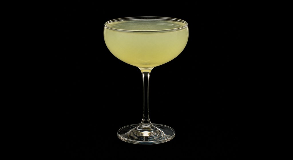 Vow Of Silence cocktail on a dark studio background
