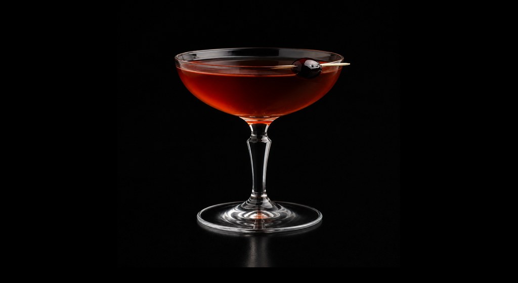 Wardroom cocktail on a dark studio background