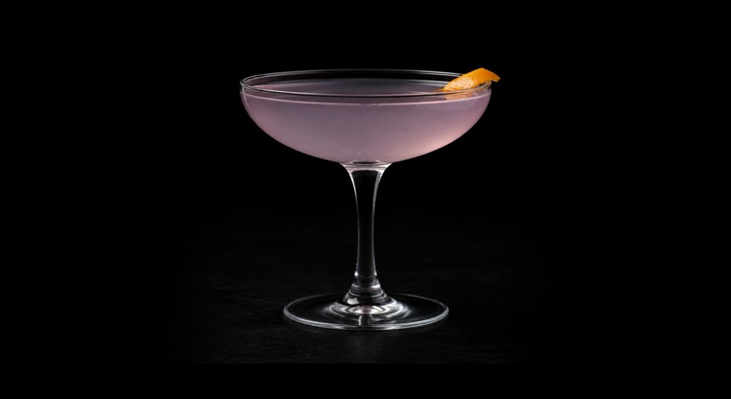 Water Lily cocktail on a dark studio background