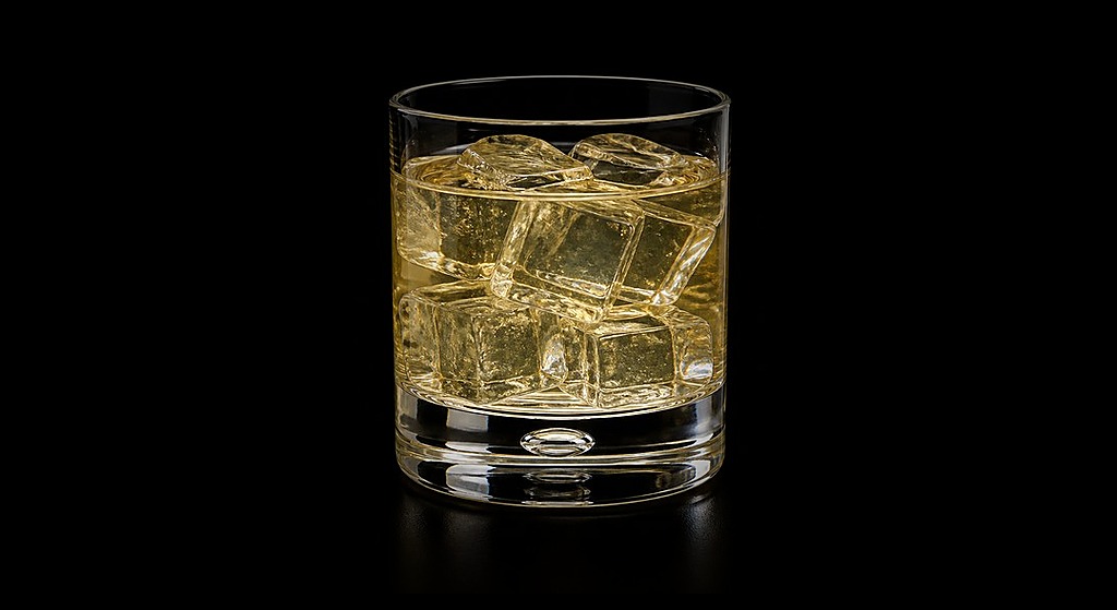 What The Hell cocktail on a dark studio background