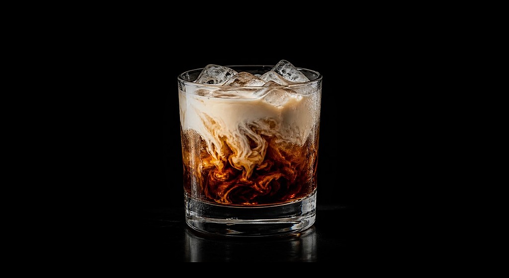 white russian cocktail in a serving glass