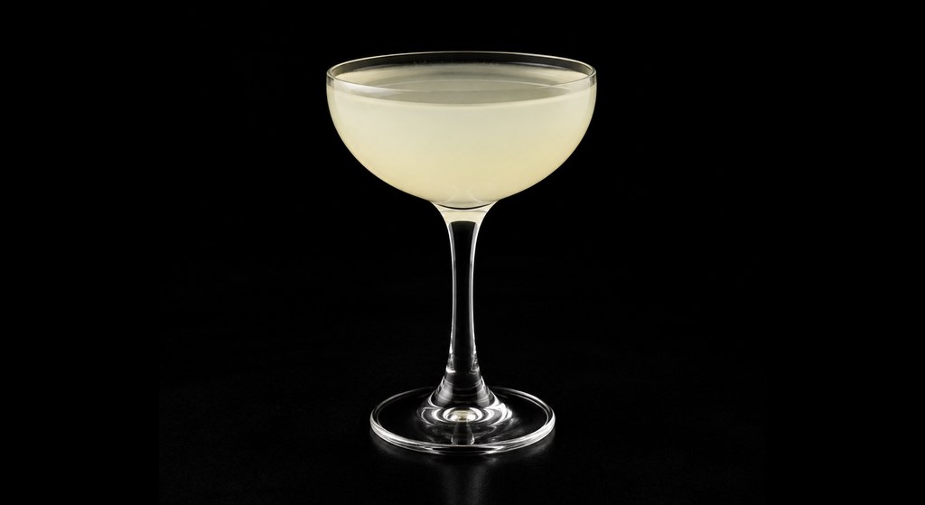 White Spider cocktail on a dark studio background