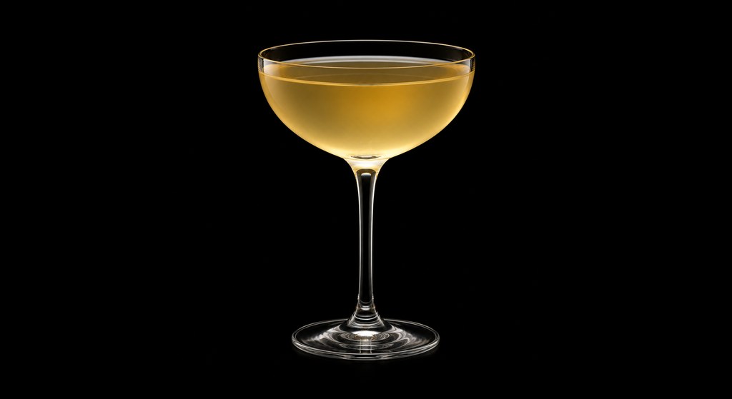 Why Not? cocktail on a dark studio background
