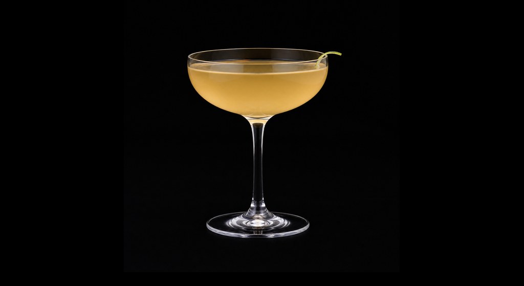 Wogan cocktail on a dark studio background
