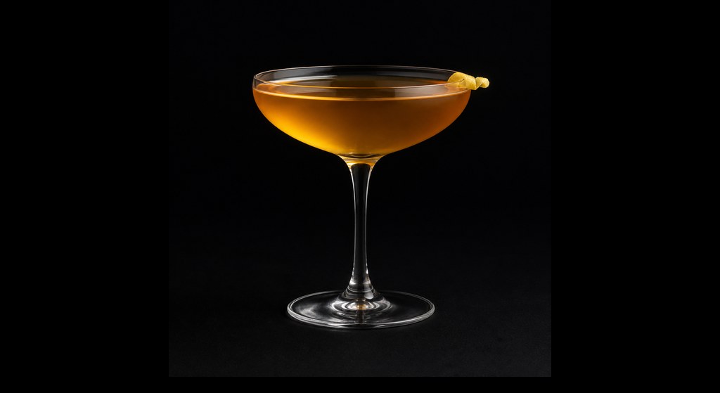 Woxum cocktail on a dark studio background
