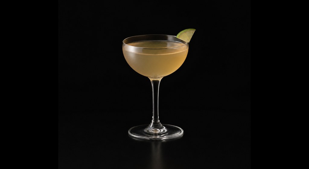 Yacht Club Daiquiri cocktail on a dark studio background