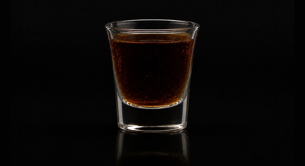 Zenmeister cocktail on a dark studio background