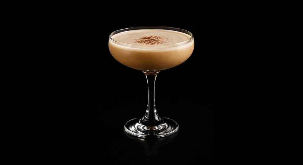 Zoom cocktail on a dark studio background