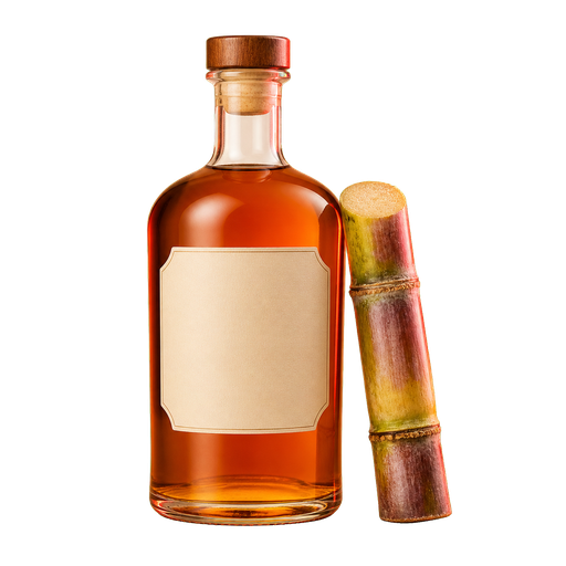 Aged Rum cocktail ingredient on a transparent background